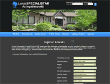 Tablet Screenshot of lakasspecialistak.hu